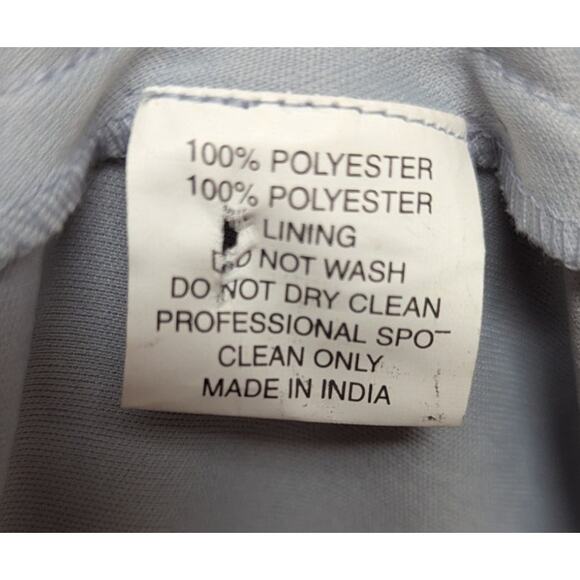 Mac Duggal Size 6 Gown Beaded Long Sleeve Dress Silver Blue with Gold Sequins - Picture 6 of 6